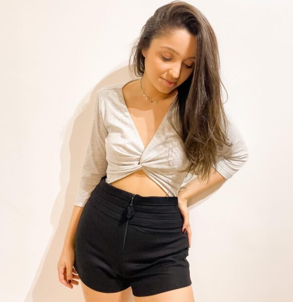Body Canelado Cinza - Imagem 2