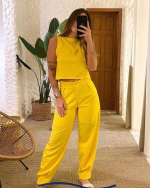 Calça Linho Yellow