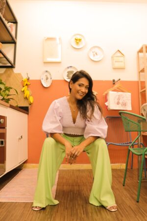 Calça Pantalona lima