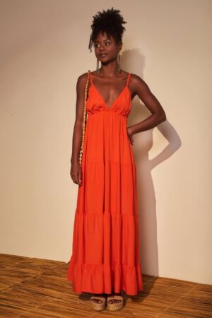 Vestido Açucena Laranja