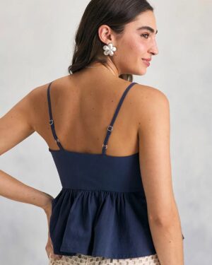 Blusa Peplum azul