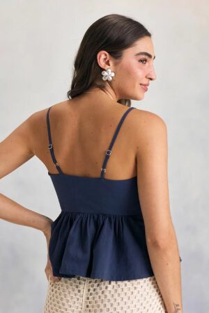 Blusa Peplum azul