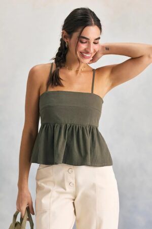 Blusa Peplum verde
