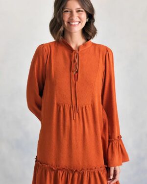 Vestido Amy terracota