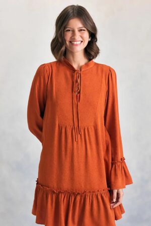 Vestido Amy terracota