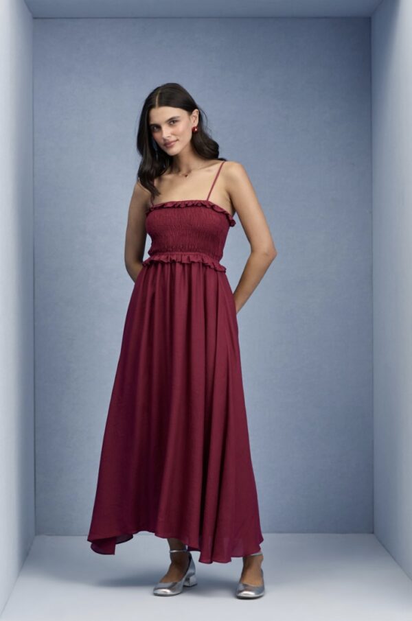 Vestido Leony Vinho - Imagem 4