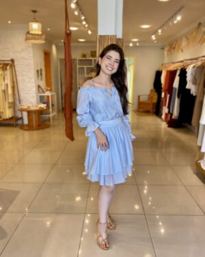 Vestido cedro azul
