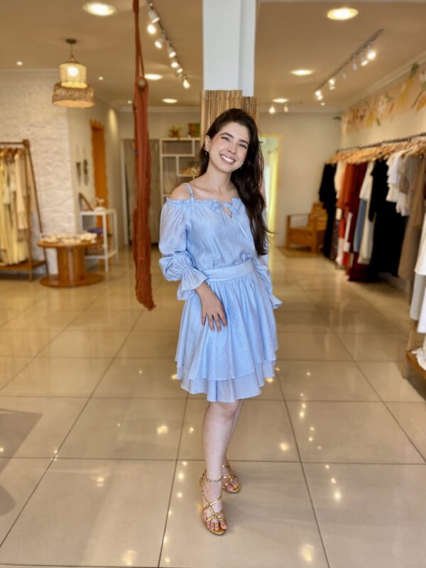 Vestido cedro azul