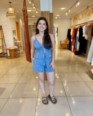 Blusa florir azul