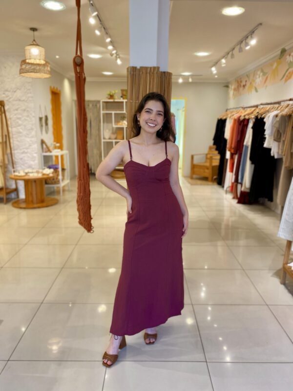 Vestido Luiza vinho