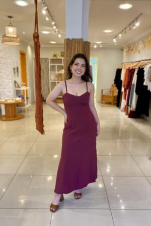 Vestido Luiza vinho
