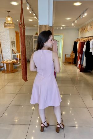 Vestido rodado rosa