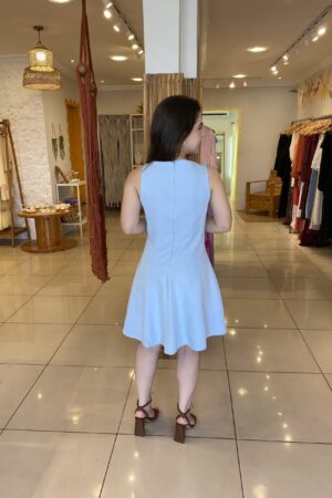 Vestido rodado azul