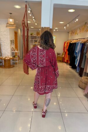 Vestido Angra Bordô