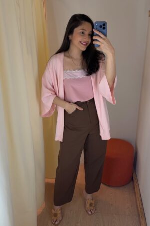 Blusa Renda Rosa