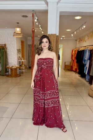 Macacão Paisley Bordô