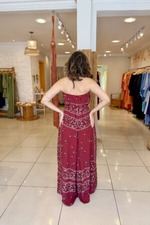 Macacão Paisley Bordô